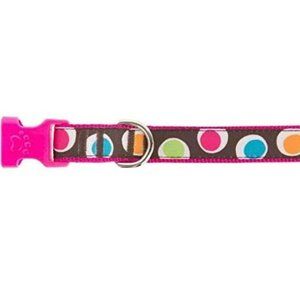 Top Paw Pink Groovy Dot Collar for Dogs - Size Small Neck 9-17" Adjustable